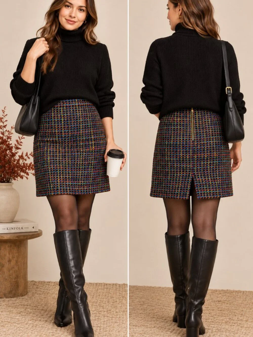 Kate Spade New York Multicolor Tweed Pencil Skirt Size 6